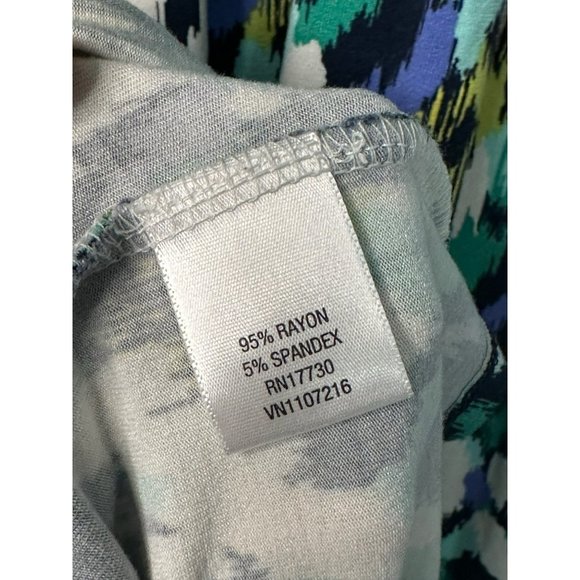 Merona Ladies Long Maxi, Sleeveless, V Neck Multicolored Summer Dress Size 1 - Picture 5 of 7